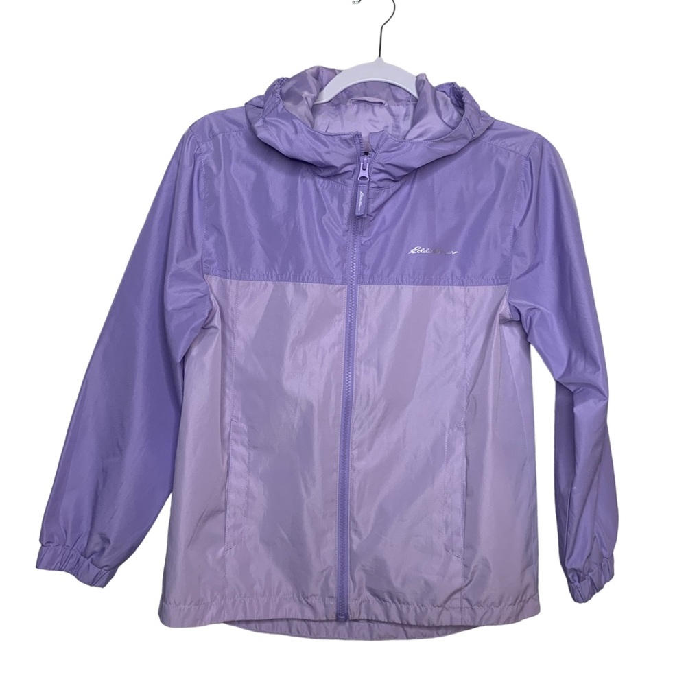 Girl’s velvet purple windbreaker jacket size 11-12 (M)